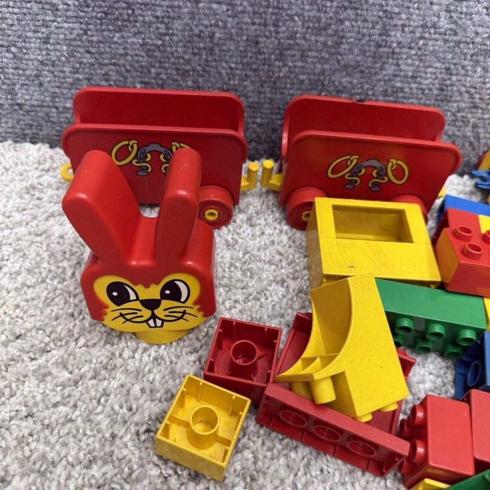 Vintage Lego Duplo bricks figures people horse vehicles huge lot (AS‎ IS READ)
